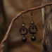 Shan Zhong Wooden Earrings, Handmade Ear Jewelry, Creative Vintage Finish
