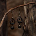 Shan Zhong Wooden Earrings, Handmade Ear Jewelry, Creative Vintage Finish