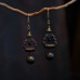 Shan Zhong Wooden Earrings, Handmade Ear Jewelry, Creative Vintage Finish