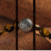 Vintage Black Obsidian Bracelet , Double-Layer Niche Tiger Eye Bead Wristband